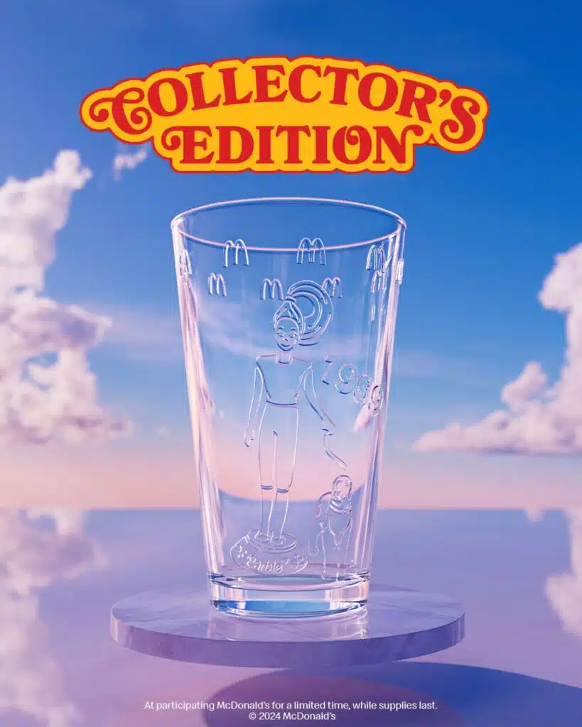 McDonald's Barbie & Hot Wheels Glass