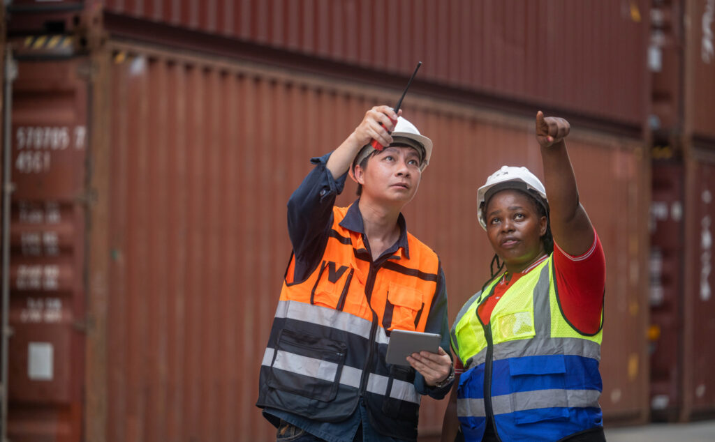 ABF checking shipping containers