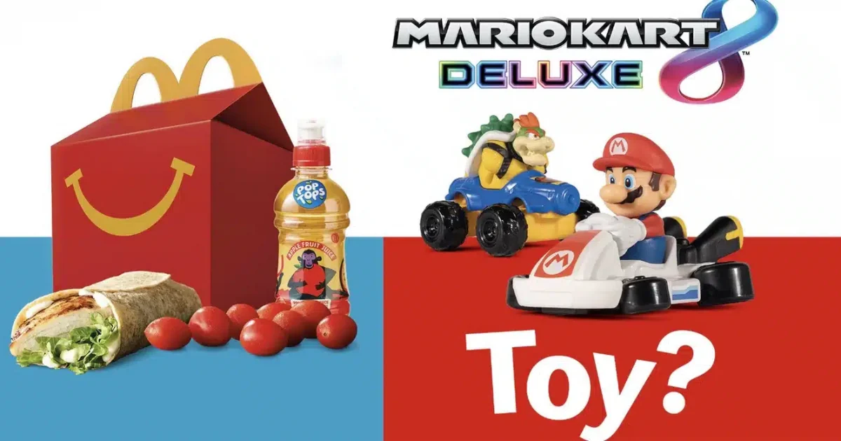 McDonald's Australia Releases Mario Kart Deluxe Plastic Toys
